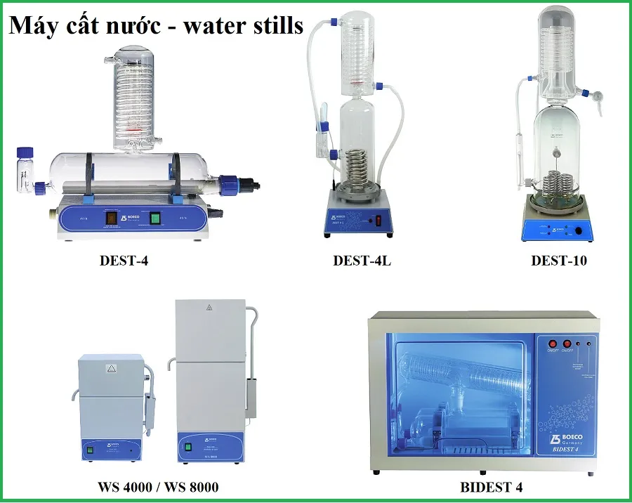 may cat nuoc - Máy chưng cất nước - Thiết bị quan trọng trong phòng thí nghiệm