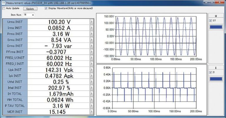 thiết bị phân tích công suất điện Hioki đo được nhiều thông số