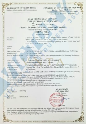 giấy chứng nhận hợp quy cho thiết bị DJI