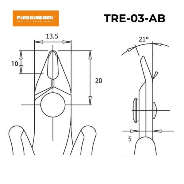 Kìm cắt phẳng TRE-03-AB PIERGIACOMI