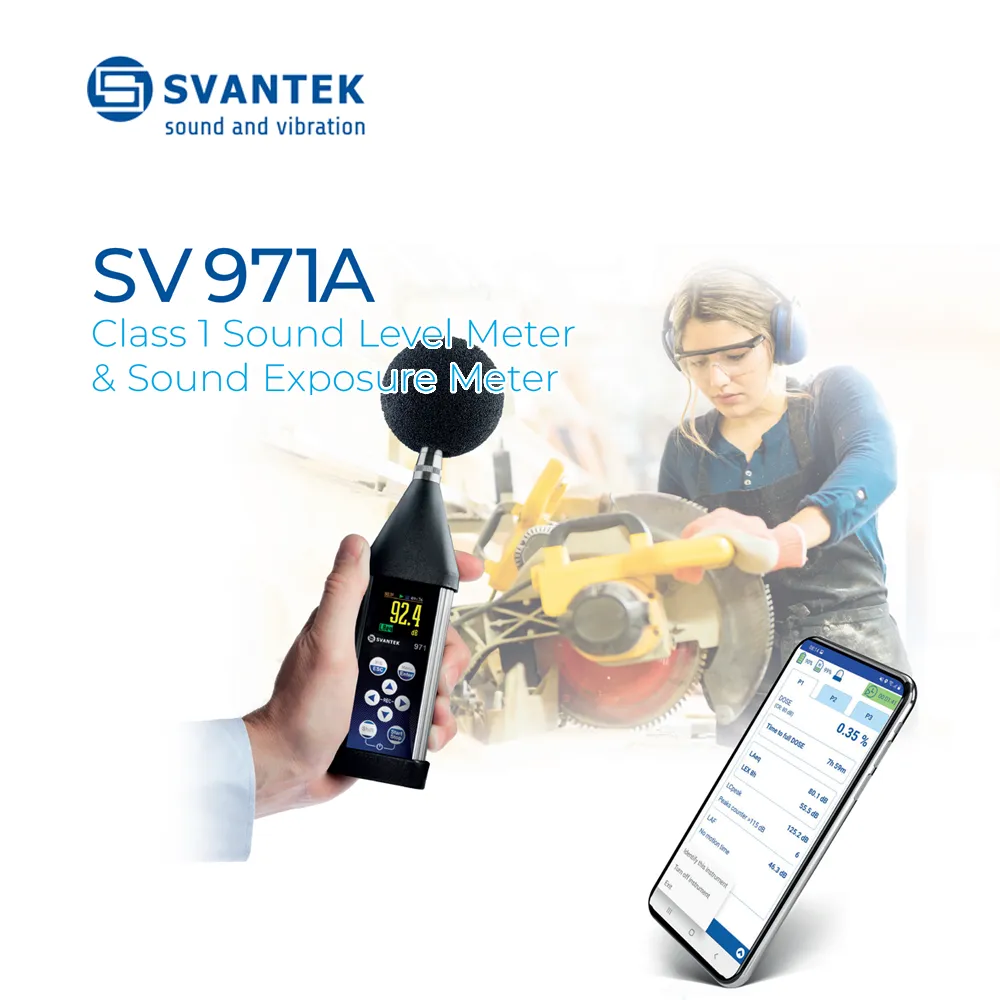 SV111- Svantek - Thiết bị đo độ ồn tích phân Class 1 Svantek SV971A Thiết bị đo độ ồn tích phân Class 1 Svantek SV971A