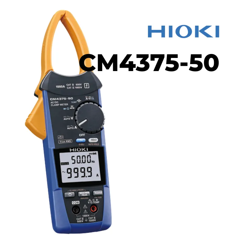 Hioki CM4375-50 (2) Ampe kìm AC/DC Hioki CM4375-50 True RMS 1000A, slim jaw φ34mm, CAT IV 600V/CAT III 1000V, IP54