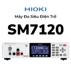 Hioki SM7120 đo siêu điện trở tới 2×10^19Ω, điện áp đo 0.1–2000V, độ phân giải 0.1 fA, kiểm tra nhanh 6.4ms, tích hợp I/O
