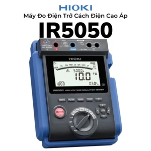 Hioki IR5050 máy đo cách điện cao áp 250V–5kV (max 5.2kV), đo đến 10TΩ, đo dòng rò, PI/DAR/DD, an toàn CAT IV.