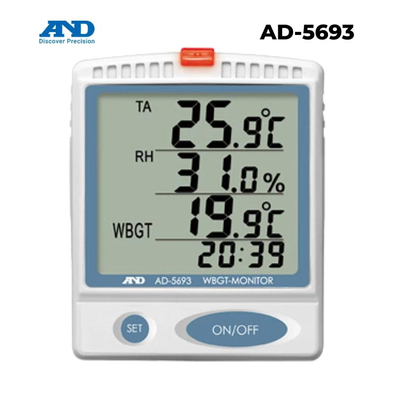 Thiết bị đo WBGT nhiệt độ độ ẩm treo tường A&D AD-5693