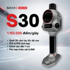 SHARE S30 – Máy quét LiDAR 3D cầm tay cho khảo sát và BIM