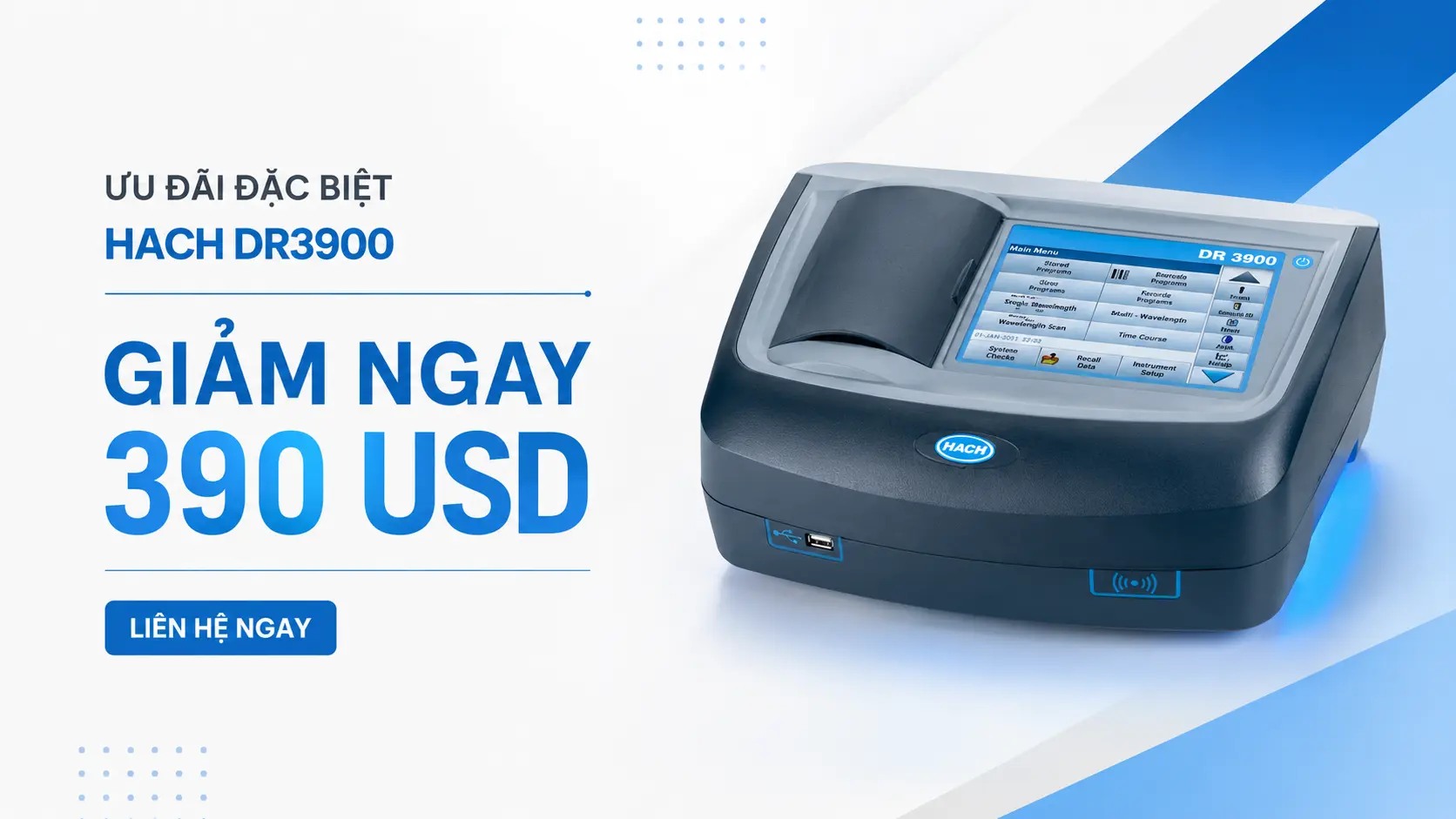 khuyến mãi máy quang phổ HACH DR3900 giảm ngay 390 USD