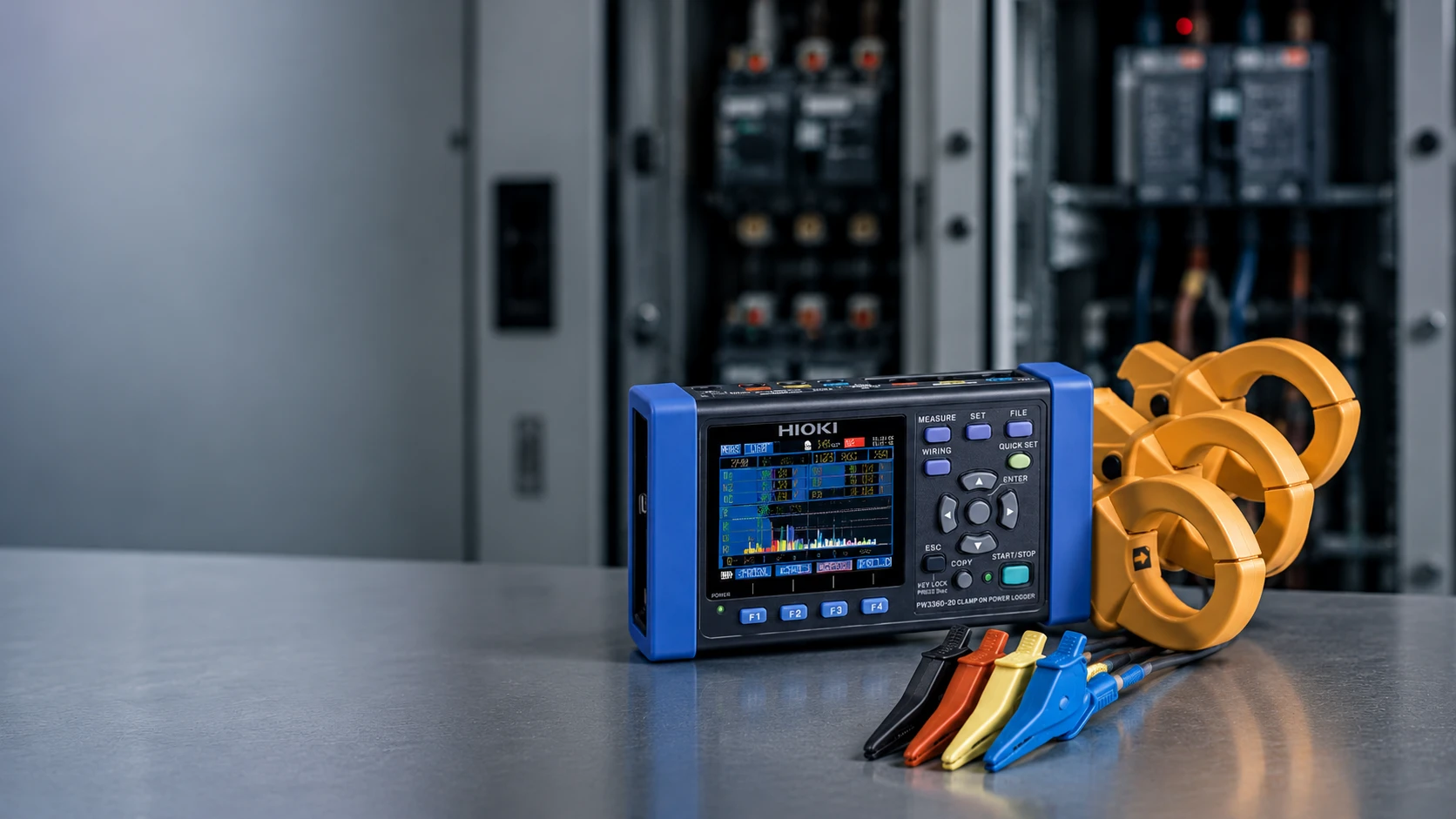 HIOKI PW3360 ghi công suất và điện năng 1–3 pha, đo 90–780 V, lưu dữ liệu dài hạn, hỗ trợ audit năng lượng và kiểm chứng tiết kiệm điện.