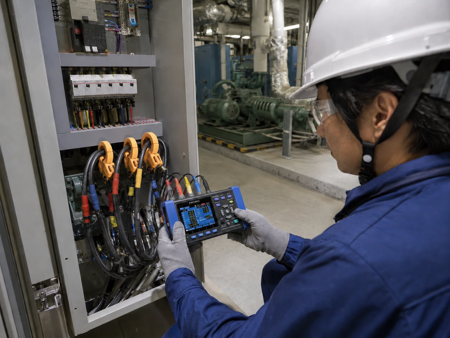HIOKI PW3360 ghi công suất và điện năng 1–3 pha, đo 90–780 V, lưu dữ liệu dài hạn, hỗ trợ audit năng lượng và kiểm chứng tiết kiệm điện.