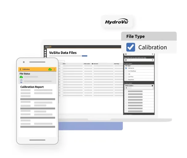 Theo dõi lịch sử hiệu chuẩn và bảo trì trên HydroVu Data Services